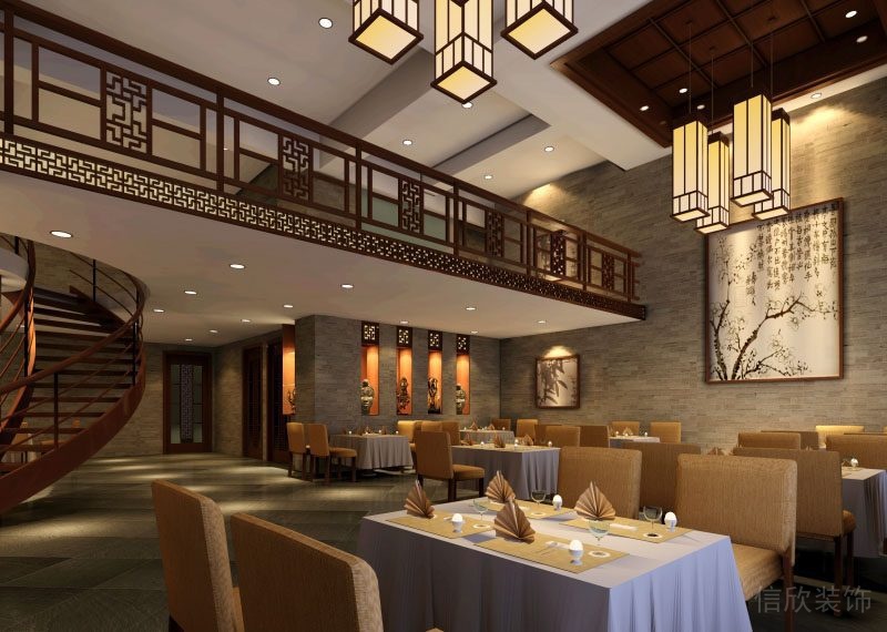 深圳湘菜餐廳裝修設計公共用餐區(qū)