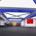 現(xiàn)代拳擊道館軟包環(huán)形柱體設(shè)計天花吊頂