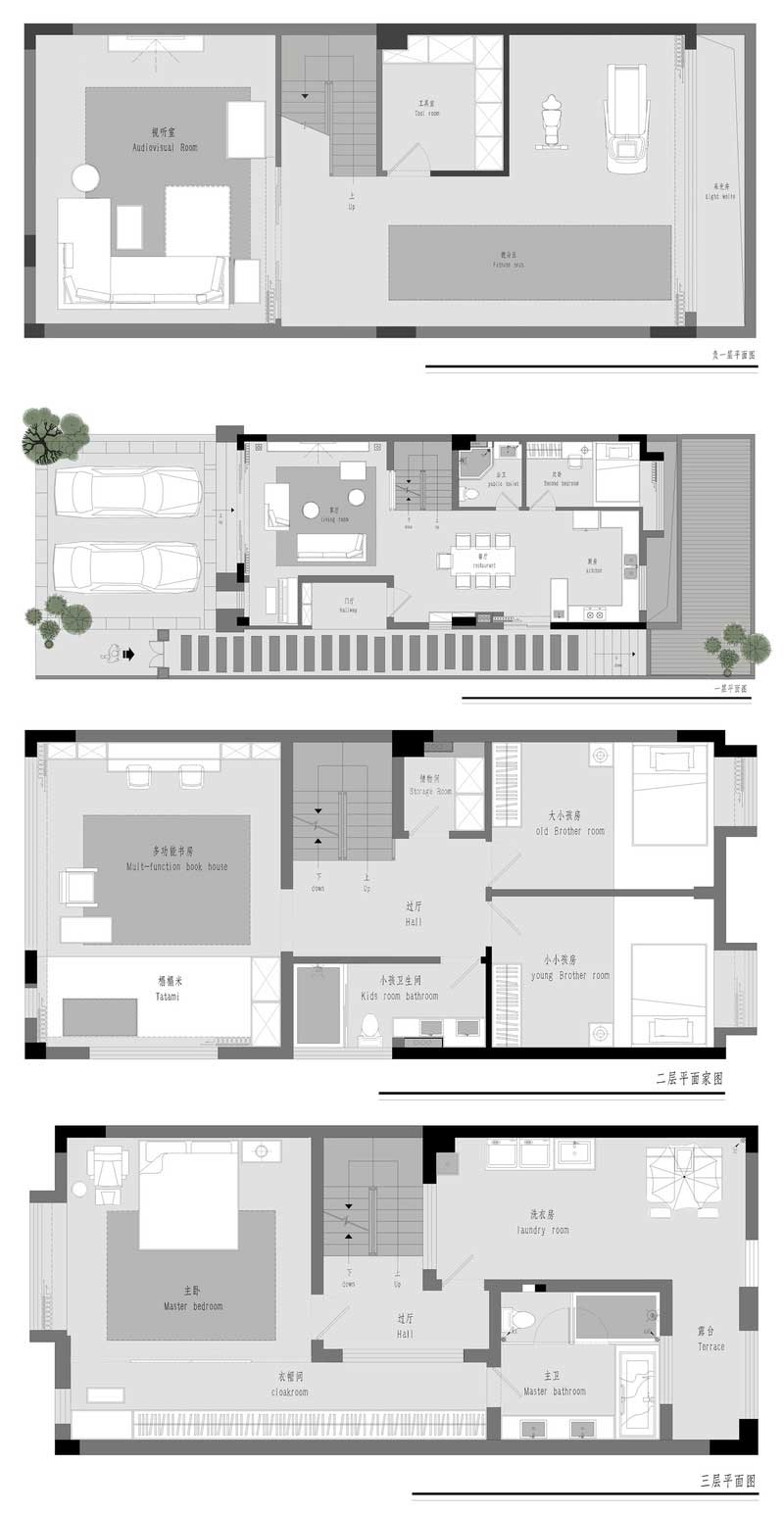 深圳南山簡約風格120平方家庭住房裝修平面布置圖 深圳南山簡約風格120平方家庭住房裝修平面布置圖