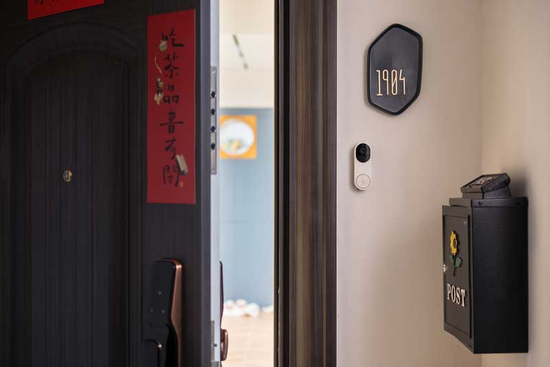 深圳鹽田區(qū)三房小戶(hù)型家裝裝修-入戶(hù)門(mén)牌