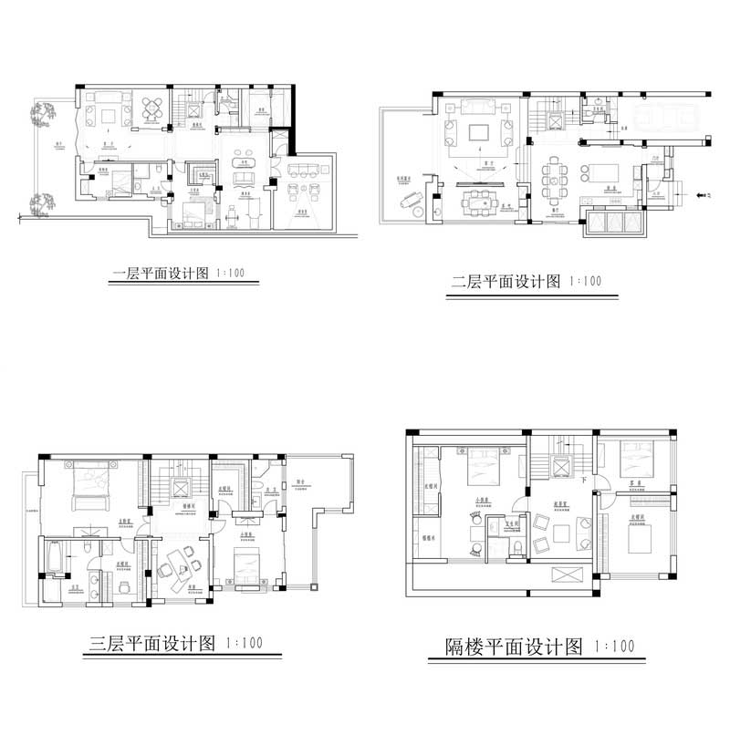 深圳福田金色調輕奢風家庭裝修平面布置圖 深圳福田金色調輕奢風家庭裝修平面布置圖