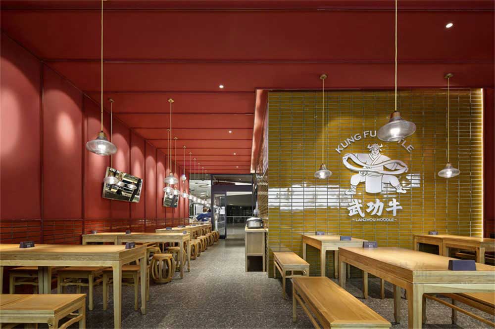 深圳新中式風(fēng)格牛肉餐飲店裝修設(shè)計案例氛圍調(diào)性