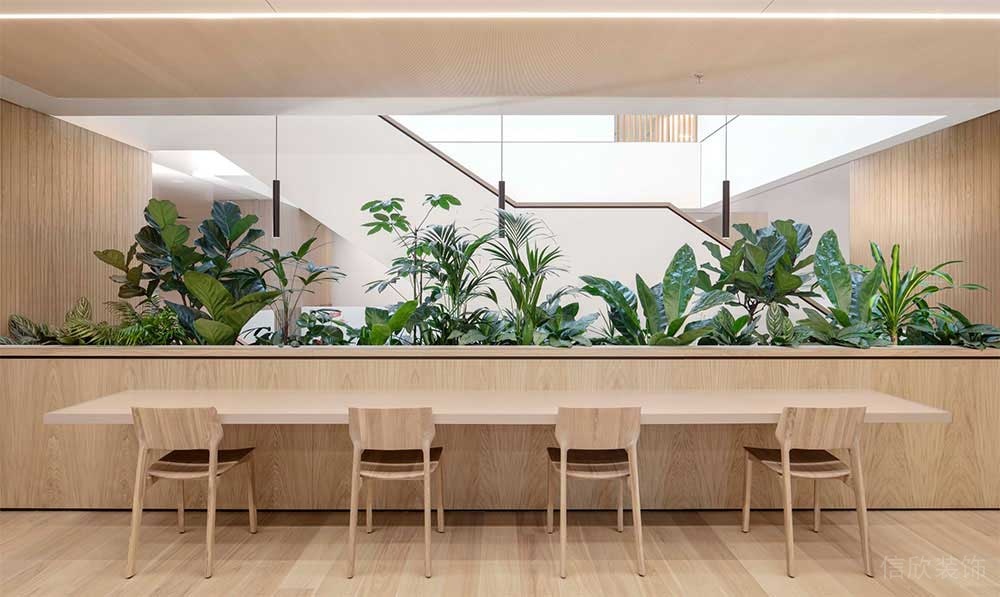 北歐風(fēng)格辦公場所案例綠植休閑區(qū)裝修圖
