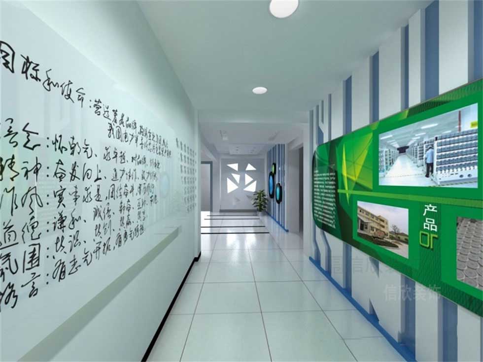 電子公司企業(yè)展廳走廊裝修設計 電子公司企業(yè)展廳走廊裝修設計