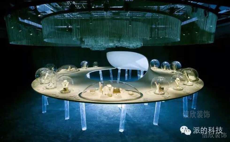環(huán)形效果圖水晶天花吊頂自助餐餐廳裝修現(xiàn)代簡約風(fēng)效果圖