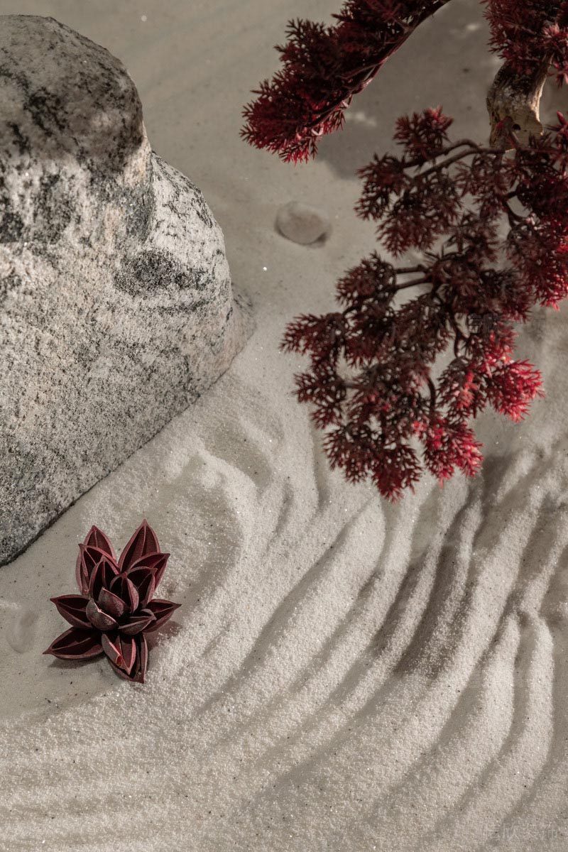 深圳羅湖餐飲茶室裝修設(shè)計圖大堂園藝情景展示區(qū)白細(xì)沙