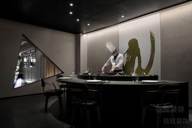 深圳觀瀾餐飲裝修設(shè)計(jì)公司案例開放式廚房
