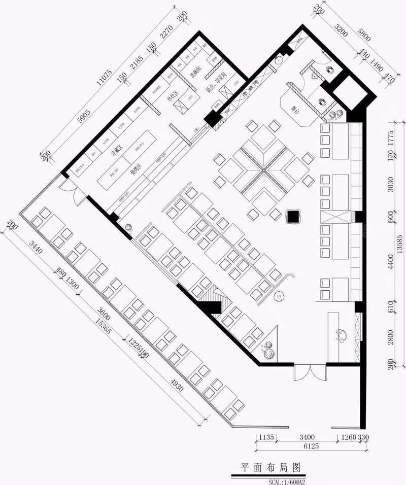 羅湖餐廳裝修燒烤店設(shè)計(jì)效果圖平面布置圖