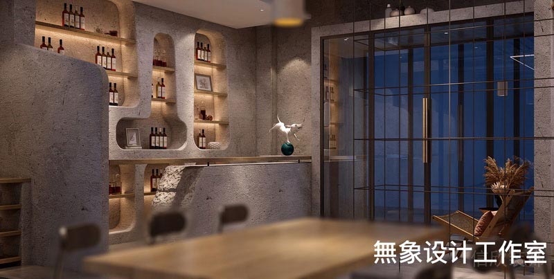 福田餐廳裝修燒烤店設(shè)計效果圖墻面藝術(shù)涂料