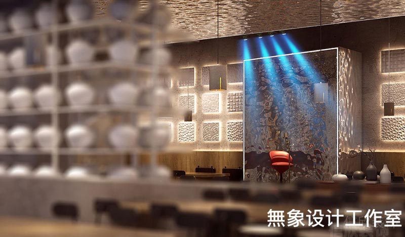 福田餐廳裝修燒烤店設(shè)計效果圖水波紋不銹鋼壓花板