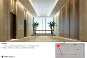 深圳南山100平方現(xiàn)代風格辦公室電梯廳裝修電梯廳效果圖