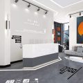 前臺(tái)接待區(qū)布藝沙發(fā)背景墻效果圖設(shè)計(jì)