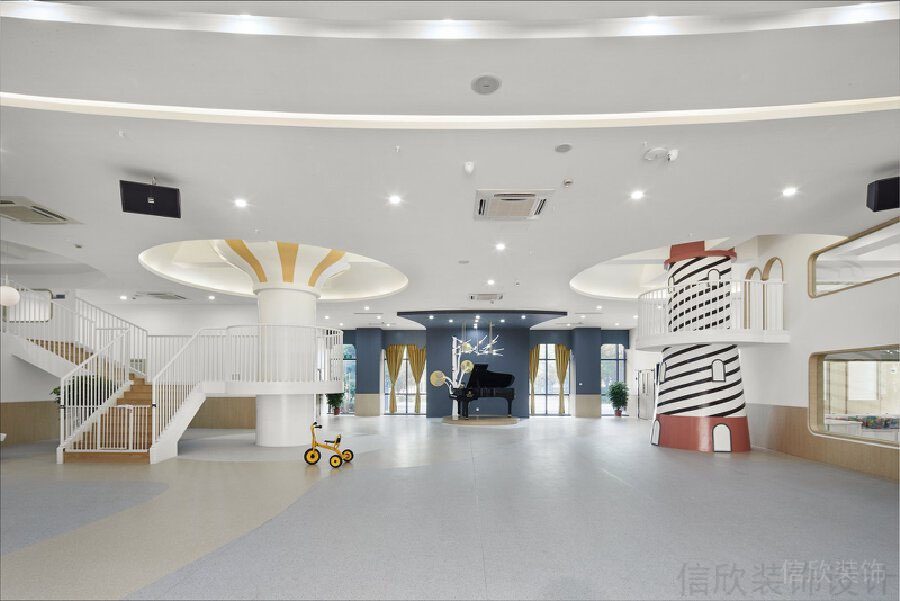 幼兒園裝修圓形異型柱子效果圖