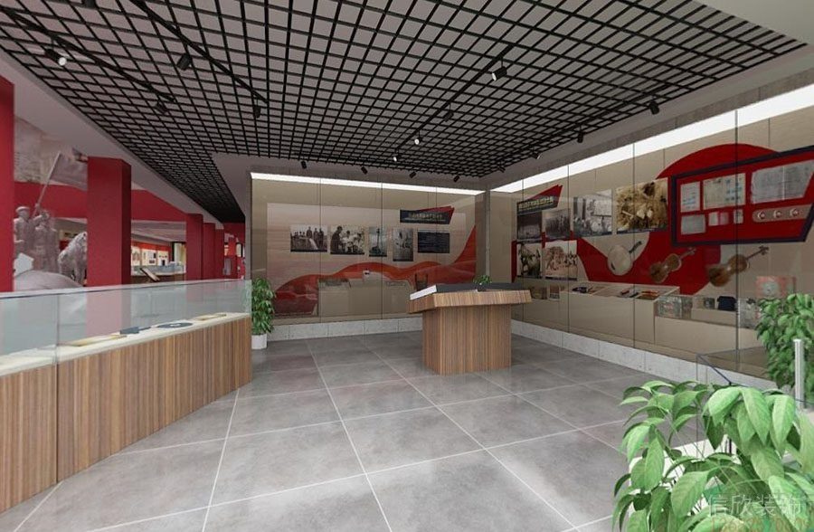 五家渠城市規(guī)劃展廳裝修設計展臺