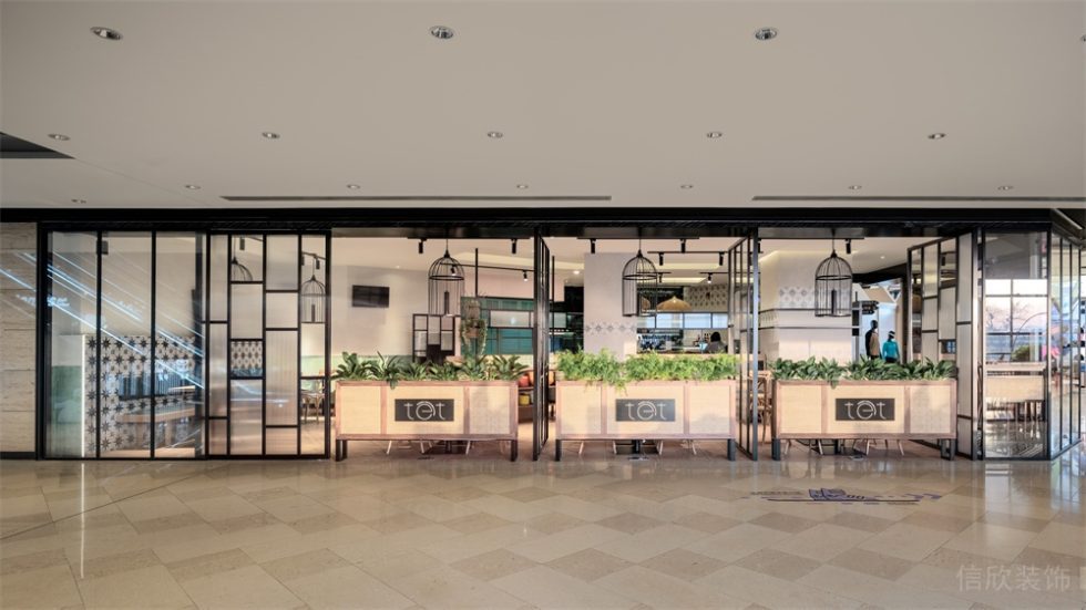 深圳福田京地大廈東南亞風(fēng)格越南菜餐廳裝修案例外立面