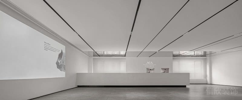 白色主調現(xiàn)代極簡主義風格辦公室裝修設計 前臺服務區(qū)