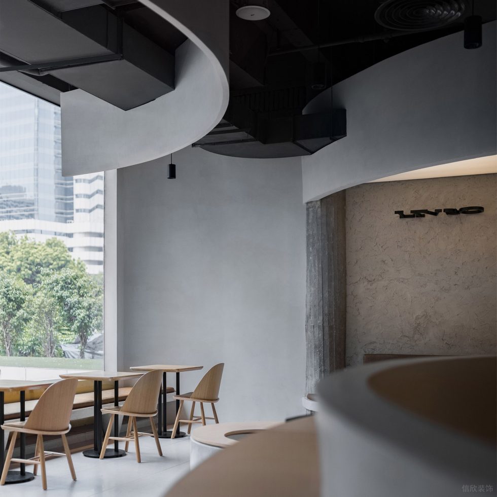 工業(yè)簡約風(fēng)咖啡店窗景邊座裝修設(shè)計