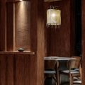 中式原木風(fēng)中餐廳隔墻內(nèi)嵌展示柜裝修設(shè)計圖