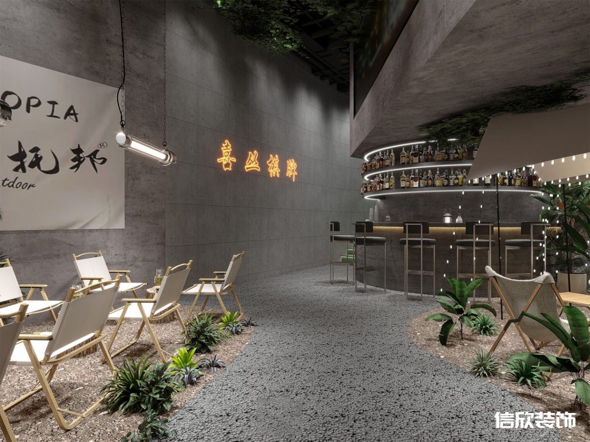 深圳鹽田沙頭角田園風棋牌室休息區(qū)裝修設(shè)計