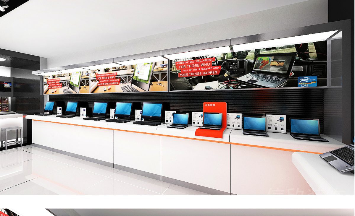 聯(lián)想福田新洲手機(jī)店電腦數(shù)碼展臺(tái)裝修