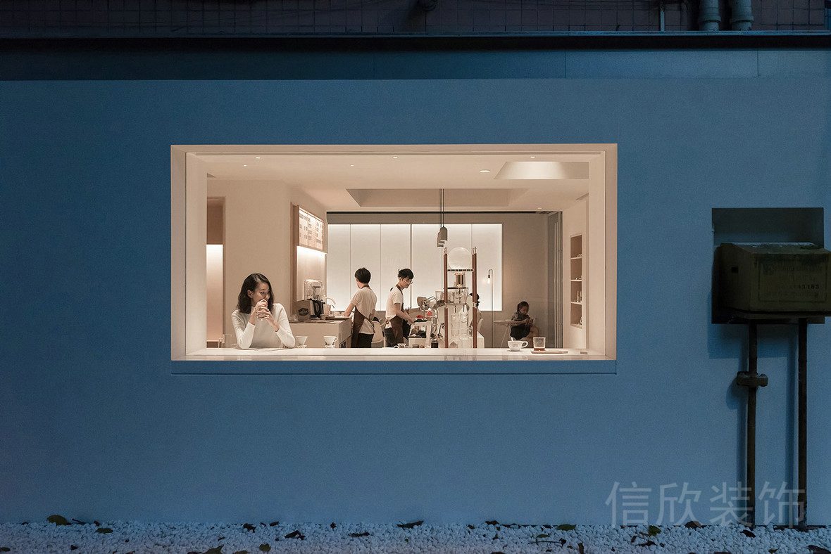 咖啡店鋪鏤空墻體設(shè)計(jì)效果圖墻體鏤空工業(yè)風(fēng)設(shè)計(jì)